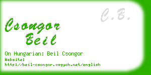 csongor beil business card